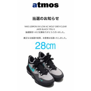 ナイキ(NIKE)のお値引き！定価！nike atmos lebron16 jade  28㎝  (スニーカー)