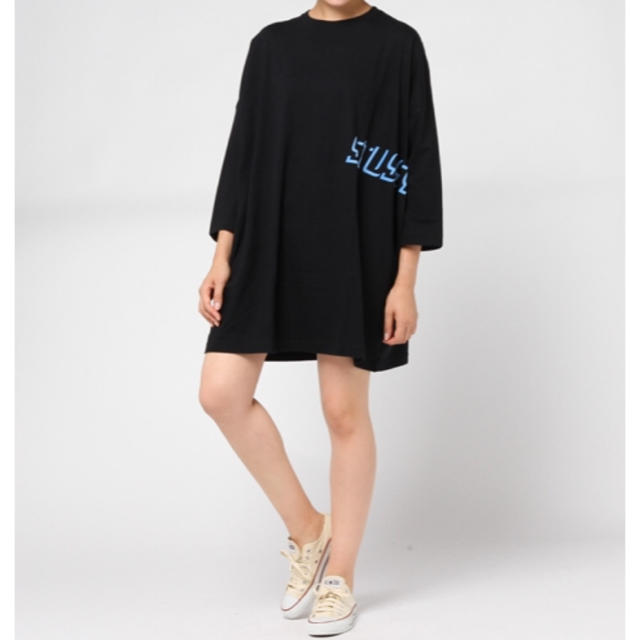 Stussy Women ビッグシルエット Tシャツ ワンピース チュニック