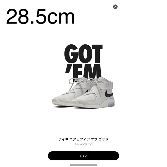 FEAR OF GOD(フィアオブゴッド)のNIKE AIR FEAR OF GOD RAID LIGHT BONE メンズの靴/シューズ(スニーカー)の商品写真