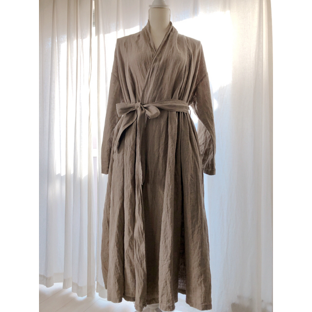 nest Robe(ネストローブ)のnest Robe/ネストローブ/リネンガウンコート/ショップバッグ レディースのジャケット/アウター(ロングコート)の商品写真