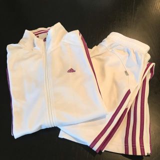 アディダス(adidas)のアディダス  ジャージ♡ホワイトパープル(その他)