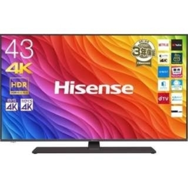 最大66%オフ! HISENSE 43E6800 4Kテレビ ハイセンス 43型 43インチ