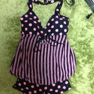 画像2  水玉ストライプ水着 新作💓(水着)