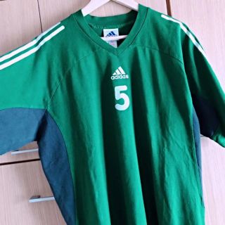 アディダス(adidas)の古着 ラグラン袖 ユニフォーム風 アディダス(Tシャツ/カットソー(半袖/袖なし))