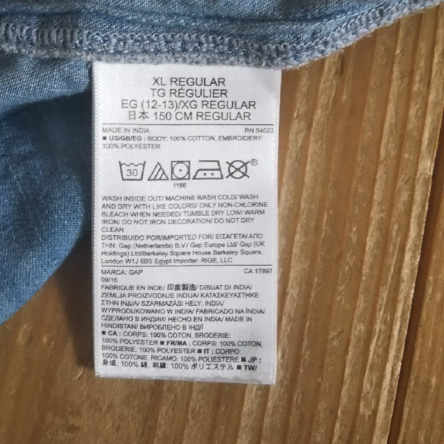 GAP Kids(ギャップキッズ)のGAP デニムワンピース、XL 150 キッズ/ベビー/マタニティのキッズ服女の子用(90cm~)(ワンピース)の商品写真