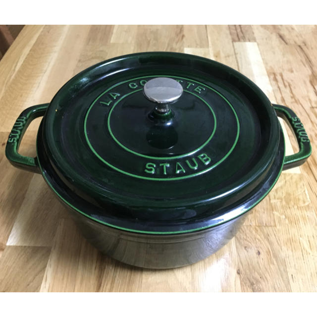 STAUB(ストウブ)のセール☆ staub ストウブ 24センチ バジルグリーン インテリア/住まい/日用品のキッチン/食器(鍋/フライパン)の商品写真