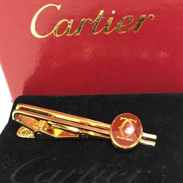 Cartier - カルティエ レッド ネクタイピン タイピン C2ロゴの通販 by