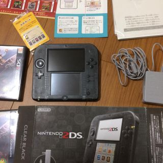 ニンテンドー2DS(ニンテンドー2DS)のニンテンドー2DS   クリアブラック   MH4おまけ付(携帯用ゲーム機本体)