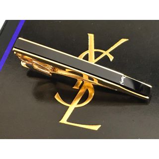 サンローラン(Saint Laurent)の美品 箱付き イブサンローラン ブラック ネクタイピン タイピン タイバー (ネクタイピン)