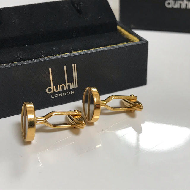 Dunhill(ダンヒル)のダンヒル オーバル カフス ゴールド シルバー カフリンクス メンズのファッション小物(カフリンクス)の商品写真