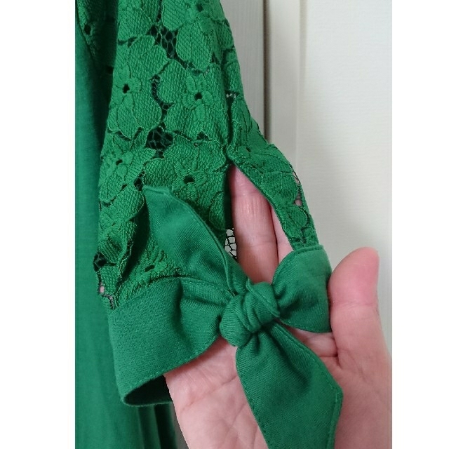 chocol raffine robe(ショコラフィネローブ)のGreen Parks スリーブレースカットチュニック レディースのトップス(チュニック)の商品写真