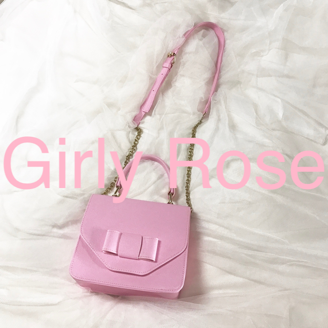 バッグGirly Rose ???? リボン クラシカルハンドバッグ