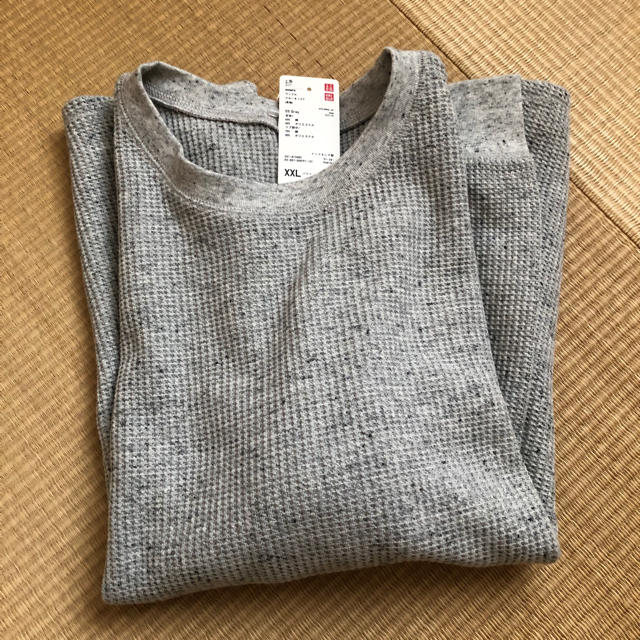 UNIQLO(ユニクロ)のワッフルクルーネックT レディースのトップス(カットソー(長袖/七分))の商品写真