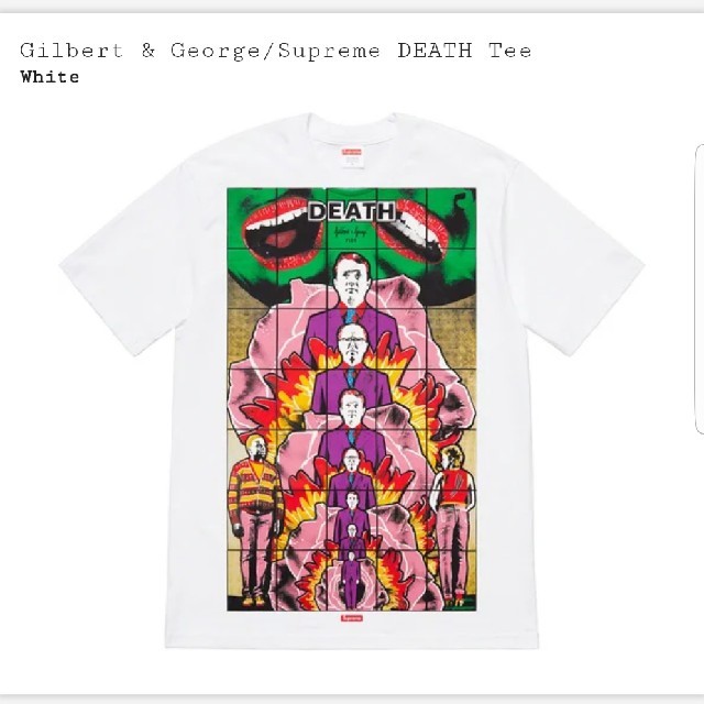 Gilbert & George/Supreme DEATH Tee 白M