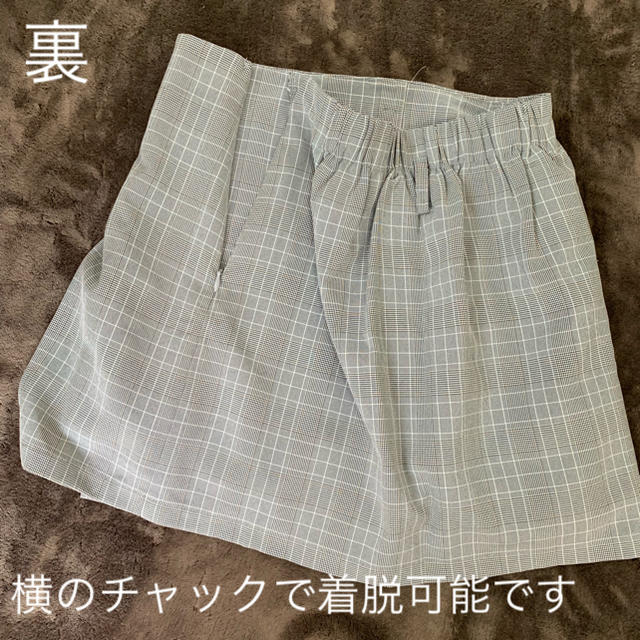 archives(アルシーヴ)のarchives チェック柄ミニスカート風パンツ+ベルト付き レディースのパンツ(キュロット)の商品写真