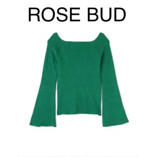 ローズバッド(ROSE BUD)のローズバッド    スクエアネックリブニット (ニット/セーター)