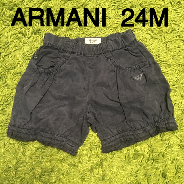 ARMANI JUNIOR(アルマーニ ジュニア)のアルマーニベビー 紺ショートパンツ24M92 2-3歳女の子キッズ服 キッズ/ベビー/マタニティのキッズ服女の子用(90cm~)(パンツ/スパッツ)の商品写真