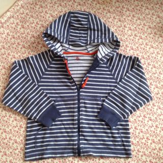 プチバトー(PETIT BATEAU)のプチバトー ボーダー パーカー 6才用 114cm(ジャケット/上着)