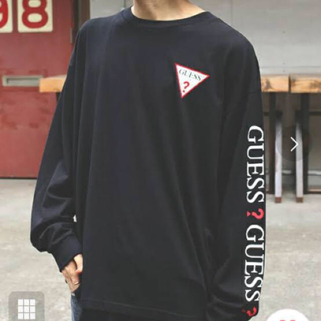 GUESS(ゲス)のguess ロンT 黒 メンズのトップス(Tシャツ/カットソー(七分/長袖))の商品写真