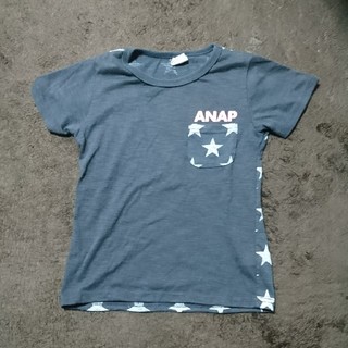 アナップキッズ(ANAP Kids)の★ANAP＊星柄Tシャツ＊ブラック＊110㎝(Tシャツ/カットソー)