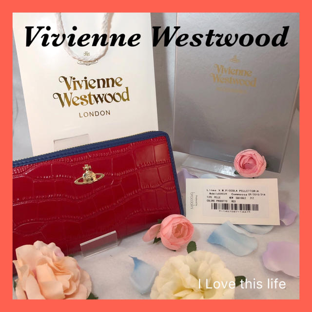 Vivienne Westwood(ヴィヴィアンウエストウッド)の土日限定セール ヴィヴィアンウエストウッド 長財布 エナメルレッド レディースのファッション小物(財布)の商品写真