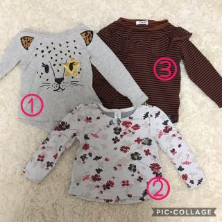 ベビーギャップ(babyGAP)の【売り切り希望】長袖Tシャツ3点セット 女児90〜95cm 1〜2歳さん(Tシャツ/カットソー)