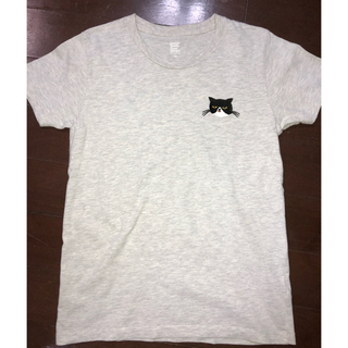 グラニフ(Design Tshirts Store graniph)のグラニフ Ｔシャツ グレー 猫刺繍(Tシャツ(半袖/袖なし))