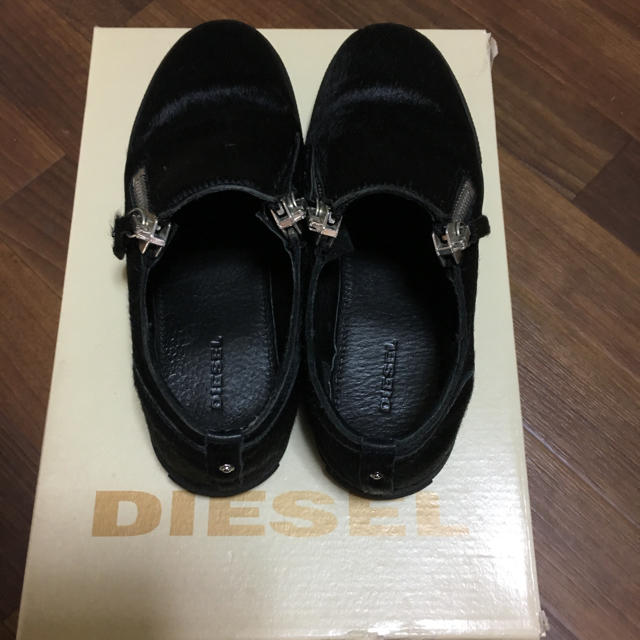 DIESEL(ディーゼル)のディーゼル黒ハラコスニーカー 値下げ レディースの靴/シューズ(スニーカー)の商品写真
