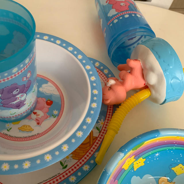 CareBears(ケアベア)のレア☆✨Care Bearsケアベア♡メラミン・プラスチック食器5点セット✨ インテリア/住まい/日用品のキッチン/食器(食器)の商品写真