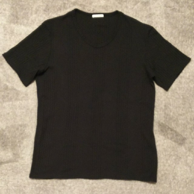 BLUE STANDARD 黒 半袖VネックTシャツ メンズのトップス(Tシャツ/カットソー(半袖/袖なし))の商品写真