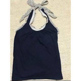 アーカイブ(Archive)の♡花柄シフォン♡ ホルターネック 首元リボン(りぼん)(キャミソール)