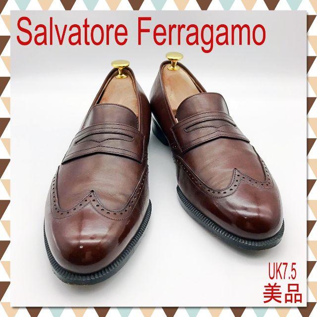 012/美品☆Salvatore Ferragamo ローファー 7.5EE