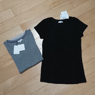 プラステ(PLST)の新品PLSTプラステ半袖クルーネックTシャツ黒M(Tシャツ(半袖/袖なし))