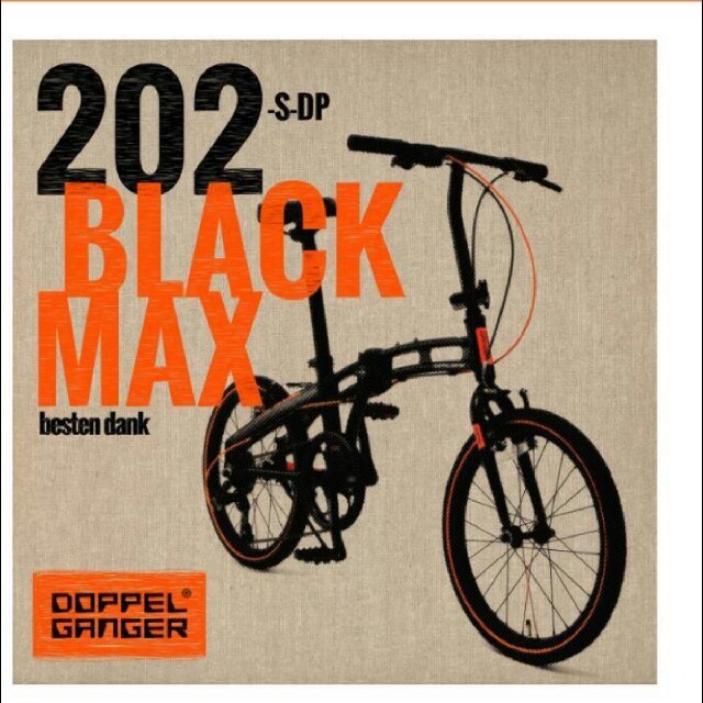 DOPPELGANGER(ドッペルギャンガー)のDOPPEL GANGER BLACKMAX 202-S-DP 折りたたみ自転車 スポーツ/アウトドアの自転車(自転車本体)の商品写真