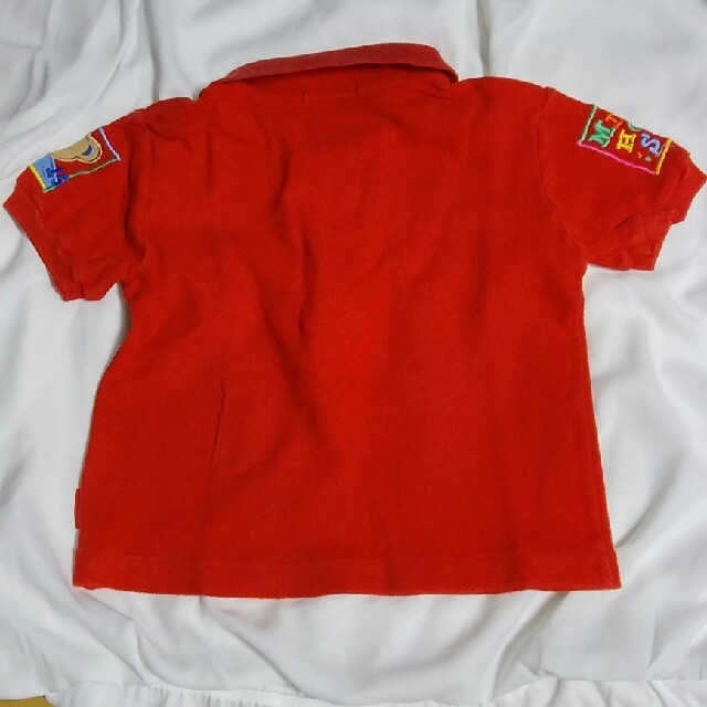 mikihouse(ミキハウス)の赤ポロシャツ80㎝ キッズ/ベビー/マタニティのベビー服(~85cm)(シャツ/カットソー)の商品写真