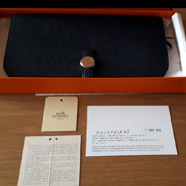 Hermes(エルメス)の⚠️売約済み⚠️【未使用】エルメス　ドゴンロング　財布　長財布　濃紺 レディースのファッション小物(財布)の商品写真