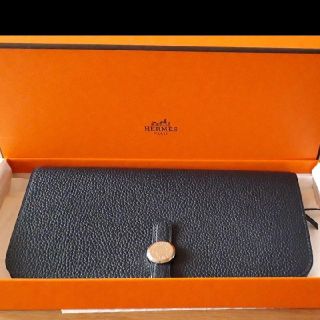 エルメス(Hermes)の⚠️売約済み⚠️【未使用】エルメス　ドゴンロング　財布　長財布　濃紺(財布)