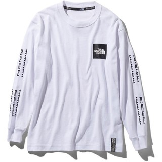 ノースフェイス NTW37960 ロゴプリント 長袖 Tシャツ L ホワイト系 THE NORTH FACE ロンT レディース  【220824】