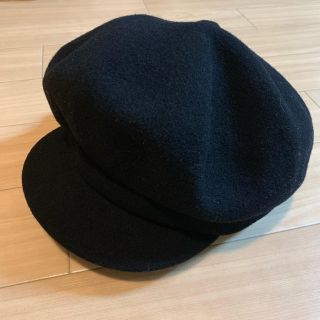 カンゴール(KANGOL)の黒 キャスケット 帽子 カンゴール KANGOL ウール スピットファイヤー L(キャスケット)