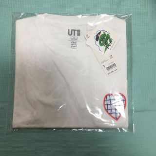 ユニクロ(UNIQLO)のグレースリー UT グレース・リー ポケットTシャツ 無地 白 ホワイト ハート(Tシャツ(半袖/袖なし))