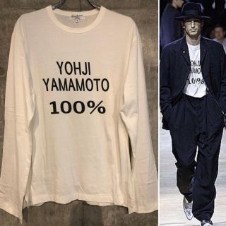 ヨウジヤマモト(Yohji Yamamoto)の極美品 ヨウジヤマモト コットン ロゴデザインロングカットソー ［348］ (Tシャツ/カットソー(七分/長袖))