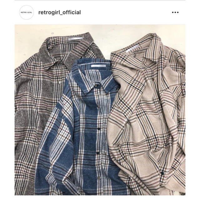 w closet(ダブルクローゼット)のレトロ check shirt レディースのトップス(シャツ/ブラウス(長袖/七分))の商品写真