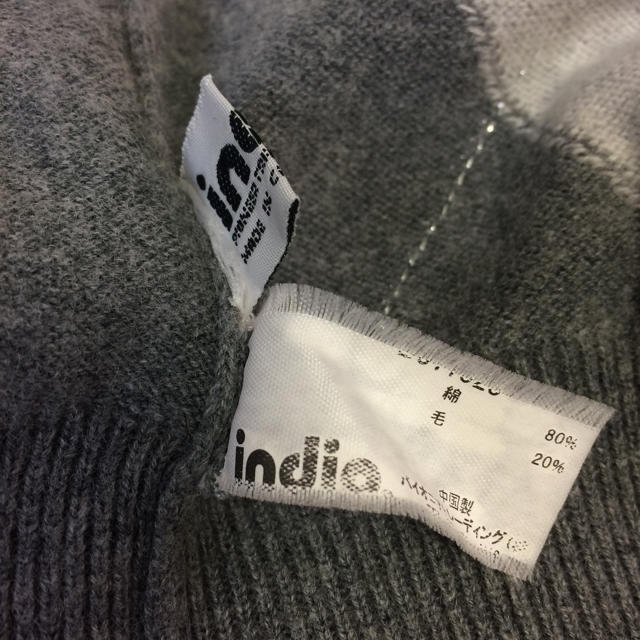 indio(インディオ)のアーガイル 半袖ニット レディースのトップス(カットソー(半袖/袖なし))の商品写真