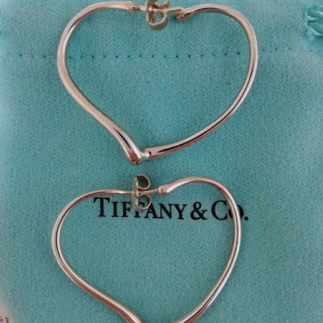 Tiffany ティファニー オープンハート ピアス クリーニング済