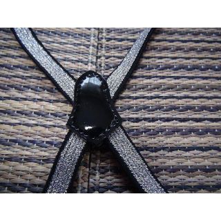 サスペンダー　シルバーグレイ　美品(サスペンダー)