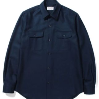 ワコマリア(WACKO MARIA)のWACKOMARIA ワコマリア ウール シャツ XL  未使用　ネイビー(シャツ)