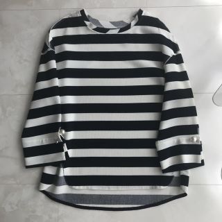 ザラ(ZARA)の[美品] ZARA  ♡  ネイビーボーダー プルオーバー(シャツ/ブラウス(長袖/七分))