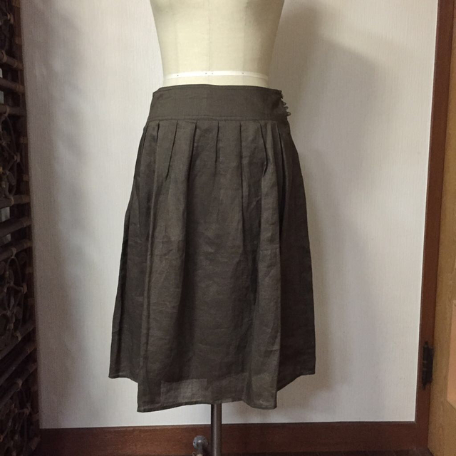 MUJI (無印良品)(ムジルシリョウヒン)の無印良品＊リネン100 スカート レディースのスカート(ひざ丈スカート)の商品写真