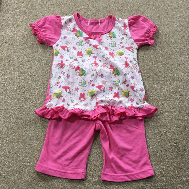 マイメロディ(マイメロディ)のマイメロディ 半袖 パジャマ キッズ/ベビー/マタニティのキッズ服女の子用(90cm~)(パジャマ)の商品写真