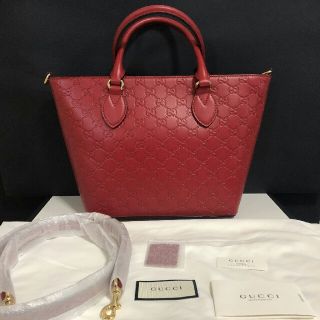 グッチ(Gucci)のお盆特別値下げGUCCIレア未使用　正規品GGシグネチャーレザー2wayトート(トートバッグ)